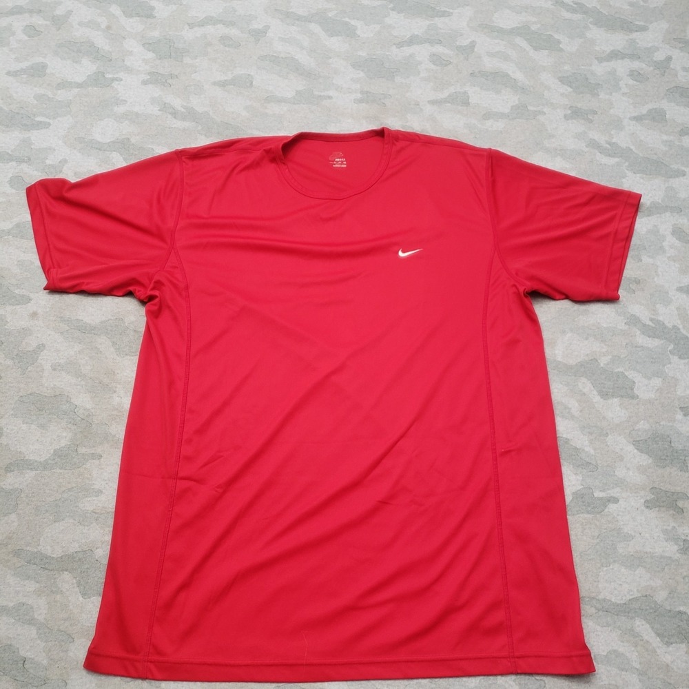 Nike Shirt Mens XL Red Short Sleeve Compression Gym Activewear